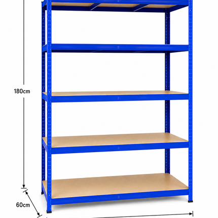 180 x 120 x 60cm - Garage Shelving Unit 200kg UDL Per Shelf 1000kg Per Bay-Shelving Units-Racking Depot-Nomad Fitness