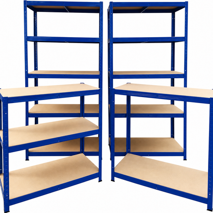 180 x 90 x 45cm - 3 Bay Garage Shelving Units 200kg UDL Per Shelf 1000kg Per Bay-Shelving Units-Racking Depot-Nomad Fitness