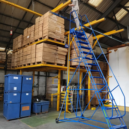 Klime-Ezee Industrial Mobile Safety Steps (3-15 Tread Options)-Mobile Steps-Klime-Ezee-Nomad Fitness