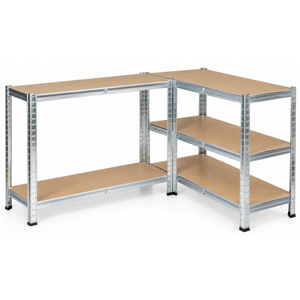 180 x 90 x 40cm - Garage Shelving Unit Galvanised 175kg UDL Per Shelf 875kg Per Bay-Shelving Units-Racking Depot-Nomad Fitness