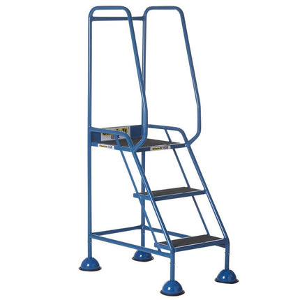 Climb-It Domed Feet Mobile Steps 2-5 Treads-Mobile Steps-Climb-It-3 Treads - 770mm Height-Anti-Slip-Blue (3 Day Delivery)-Nomad Fitness