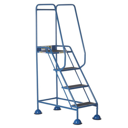 Climb-It Domed Feet Mobile Steps 2-5 Treads-Mobile Steps-Climb-It-4 Treads - 1030mm Height-Anti-Slip-Blue (3 Day Delivery)-Nomad Fitness