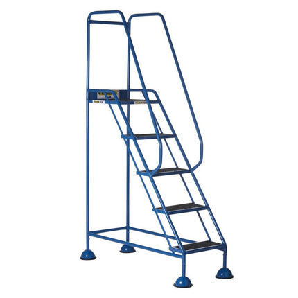 Climb-It Domed Feet Mobile Steps 2-5 Treads-Mobile Steps-Climb-It-5 Treads - 1290mm Height-Anti-Slip-Blue (3 Day Delivery)-Nomad Fitness