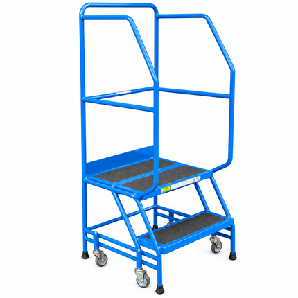 Klime-Ezee Light Weight Mobile Safety Steps (2-6 Tread Options)-Mobile Steps-Klime-Ezee-2 Treads - 500mm Height-Anti-Slip-Nomad Fitness