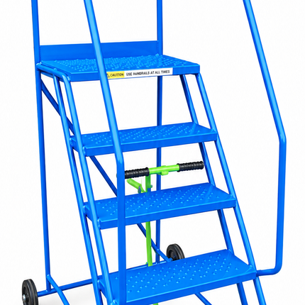 Klime-Ezee Light Weight Mobile Safety Steps (2-6 Tread Options)-Mobile Steps-Klime-Ezee-5 Treads - 1250mm Height-Anti-Slip-Nomad Fitness