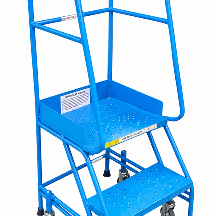 Klime-Ezee Narrow Aisle Mobile Steps (2-8 Tread Options)-Mobile Steps-Klime-Ezee-2 Treads - 500mm Height-Anti-Slip-Nomad Fitness