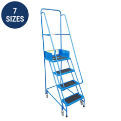 Klime-Ezee Narrow Aisle Mobile Steps (2-8 Tread Options)-Mobile Steps-Klime-Ezee-Nomad Fitness