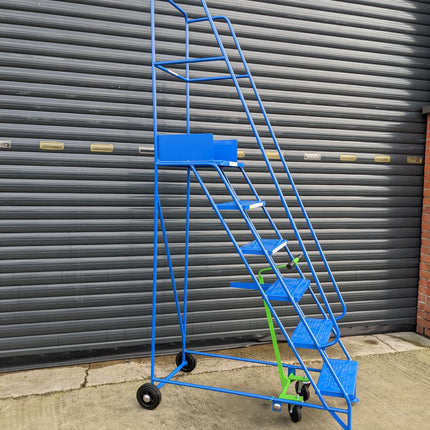 Klime-Ezee Narrow Aisle Mobile Steps (2-8 Tread Options)-Mobile Steps-Klime-Ezee-Nomad Fitness