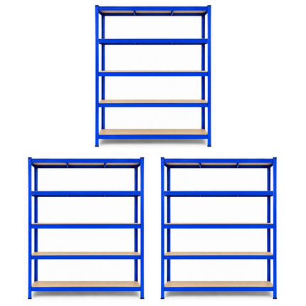 180 x 120 x 45cm - Garage Shelving Unit 200kg UDL Per Shelf 1000kg Per Bay-Shelving Units-Racking Depot-3 Units-Nomad Fitness