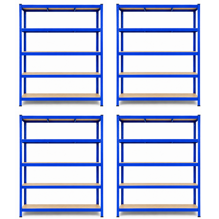 180 x 120 x 45cm - Garage Shelving Unit 200kg UDL Per Shelf 1000kg Per Bay-Shelving Units-Racking Depot-4 Units-Nomad Fitness