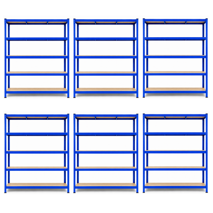 180 x 120 x 45cm - Garage Shelving Unit 200kg UDL Per Shelf 1000kg Per Bay-Shelving Units-Racking Depot-6 Units-Nomad Fitness