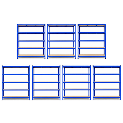 180 x 120 x 45cm - Garage Shelving Unit 200kg UDL Per Shelf 1000kg Per Bay-Shelving Units-Racking Depot-7 Units-Nomad Fitness