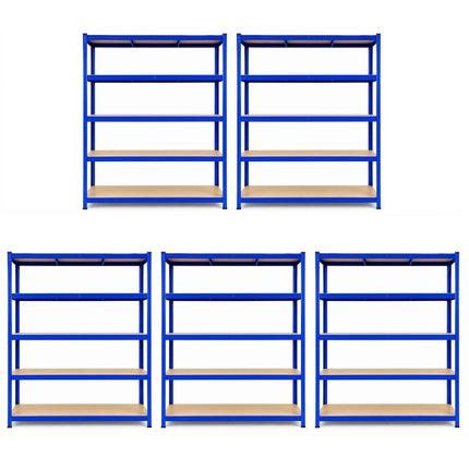 180 x 120 x 60cm - Garage Shelving Unit 200kg UDL Per Shelf 1000kg Per Bay-Shelving Units-Racking Depot-5 Units-Nomad Fitness