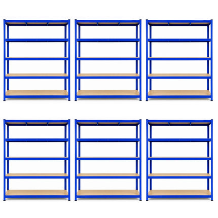 180 x 120 x 60cm - Garage Shelving Unit 200kg UDL Per Shelf 1000kg Per Bay-Shelving Units-Racking Depot-6 Units-Nomad Fitness