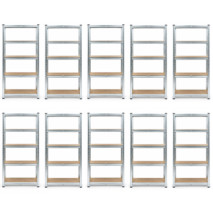 150 x 70 x 30cm - Garage Shelving Unit Galvanised 175kg UDL Per Shelf 875kg Per Bay-Shelving Units-Racking Depot-10 Units-Nomad Fitness