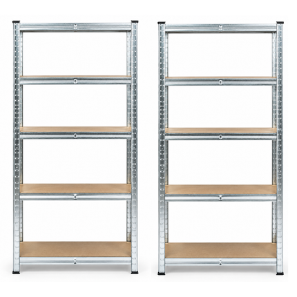 150 x 70 x 30cm - Garage Shelving Unit Galvanised 175kg UDL Per Shelf 875kg Per Bay-Shelving Units-Racking Depot-2 Units-Nomad Fitness