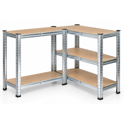 150 x 70 x 30cm - Garage Shelving Unit Galvanised 175kg UDL Per Shelf 875kg Per Bay-Shelving Units-Racking Depot-Nomad Fitness