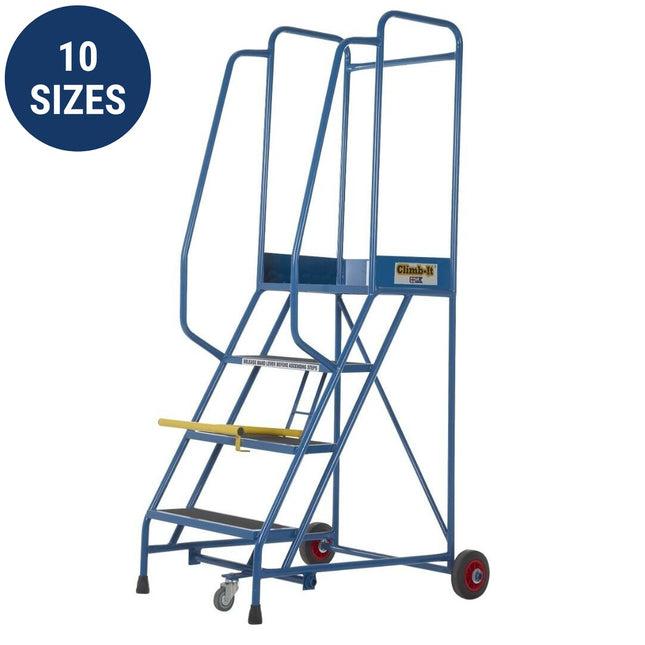 Climb-It Mobile Essentials Safety Steps Blue 3-12 Treads-Mobile Steps-Climb-It-Nomad Fitness